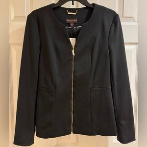 Dana Buchman NWT black tie line, full zip jacket, size 6